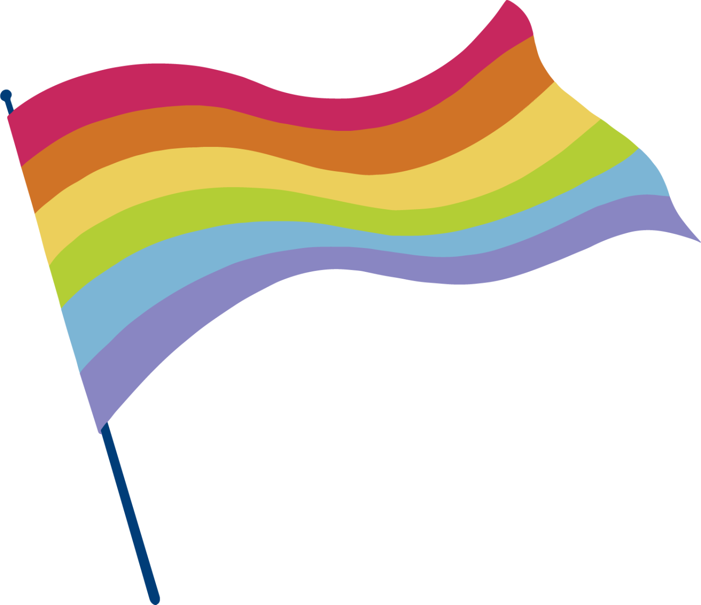 Illustration einer Regenbogenflagge als Symbol der queeren Community